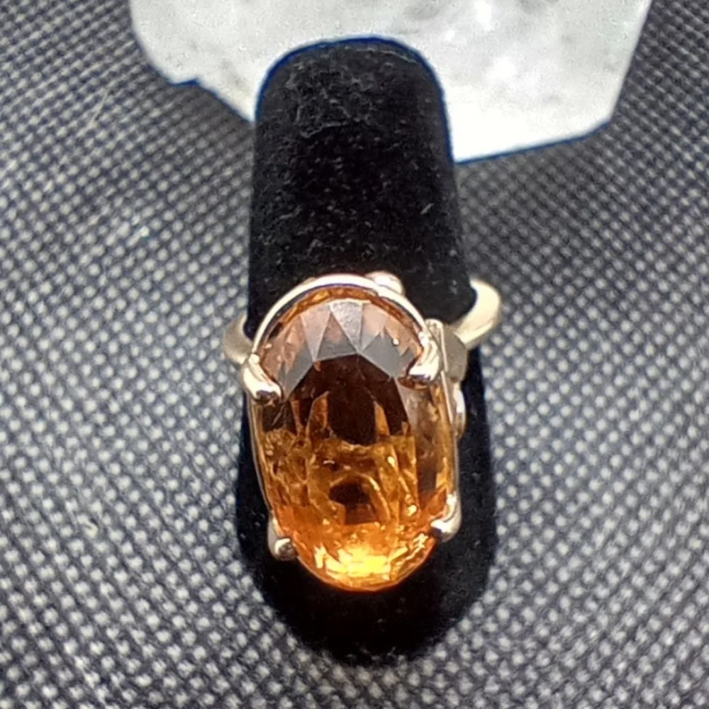 Natural Citrine and 14k Yellow Gold - Picture 5 of 7